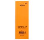 Bloc agrafé Rhodia N°8 7,4x21 cm 80 feuillets petits carreaux 5x5 80g - Orange