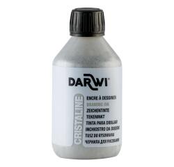 DARWI Zeichentinte, Flasche 250ml, Silber - Silber