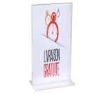 Porte-visuel droit vertical DL - Cristal