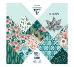 ORIGAMI, Pochette de 60 feuilles 70g/m2 au format 15x15cm - Herbier - Multicolore