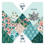 ORIGAMI, Pochette de 60 feuilles 70g/m2 au format 15x15cm - Herbier - Multicolore