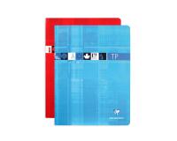 Cahier Travaux Pratiques piqué 24x32cm 80 pages grands carreaux + uni Couleur aléatoire - Assortis
