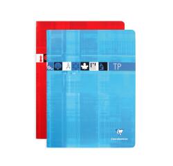 Cahier Travaux Pratiques piqué 24x32cm 80 pages grands carreaux + uni Couleur aléatoire - Assortis