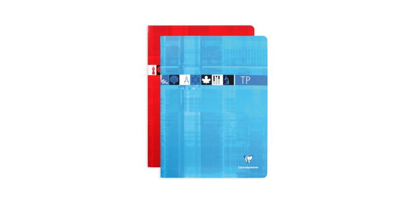 Cahier Travaux Pratiques piqué 24x32cm 80 pages grands carreaux + uni Couleur aléatoire - Assortis