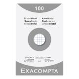 Étui de 100 fiches - bristol quadrillé 5x5 non perforé 100x150mm - Blanc