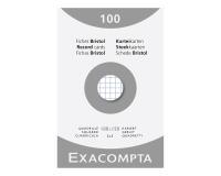 Étui de 100 fiches - bristol quadrillé 5x5 non perforé 100x150mm - Blanc