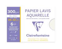 Lavis Aquarelle pochette 6F 24x32cm 300g