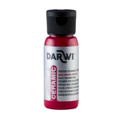 DARWI Kalte Keramikfarbe, Flasche 50ml, Karminrot - Karmin