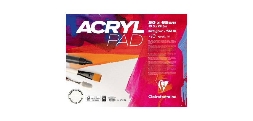 Acrylpad paquet 10F 50x65cm 285g