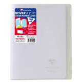 Cahier piqué Koverbook 17x22cm 96 pages grands carreaux couverture polypropylène transparent - Incolore