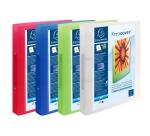 Festes Ringbuch aus PP Chromaline 1mm, 2 Ringe 30mm, Rückenbreite 40mm, für DIN A4 Maxi, Kreacover - Farben sortiert