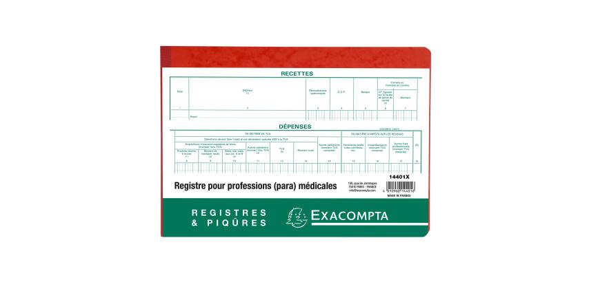 Piqûre Recettes et dépenses - Professions libérales - Non assujetties à la TVA - texte FR - 60 pages