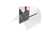 Porte-carte clip L100mm - Cristal