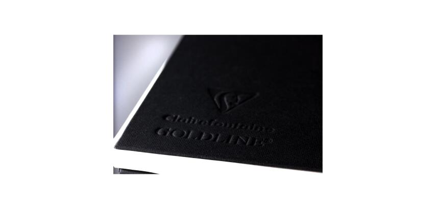 Goldline carnet rembordé rigide 50F A5 140g paysage - Blanc