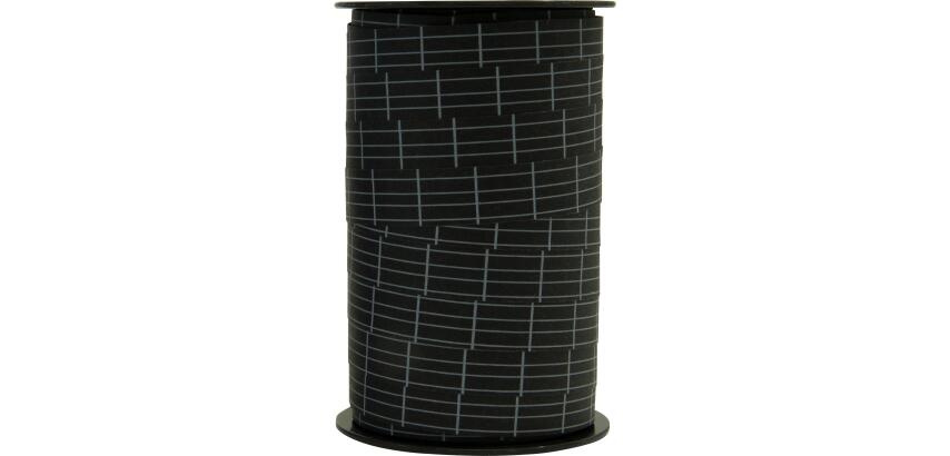 Geschenkbänder 10mx10mm 10 Stück schwarz - Schwarz