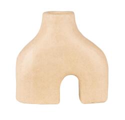 Vase double pieds 19x7x18 cm - Kraft