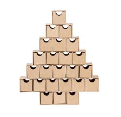 Calendrier de l'avent sapin - Kraft