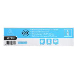 Rotoli carta per carta di credito 57x40mm - 18m - 1 copia carta termica 55 gr - Bianco