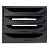 Module de classement Ecobox Ecoblack 4 tiroirs - Noir