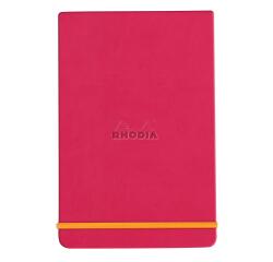 Rhodia Hardcover Webnotepad - 9 x 14 cm ? Lined - Raspberry