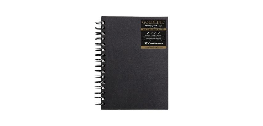 Goldline carnet spiralé 64F A5 140g F - Ivoire