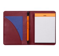 Rhodiarama livret porte-bloc N°12 pour bloc ou carnet format B7 - Lie de vin