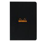 Cahier piqué Rhodia Classic 21x29,7 cm 96 pages ligné non détachables 80g - Noir