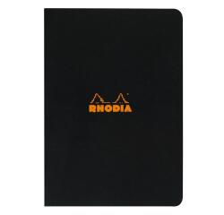 Cahier piqué Rhodia Classic 21x29,7 cm 96 pages ligné non détachables 80g - Noir