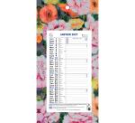 Calendrier mensuel Sophie Adde avec feuillets détachables 13 x 23 cm sur support plaque imprimée 16 x 33 cm 2027 Fleurs - Visuels assortis