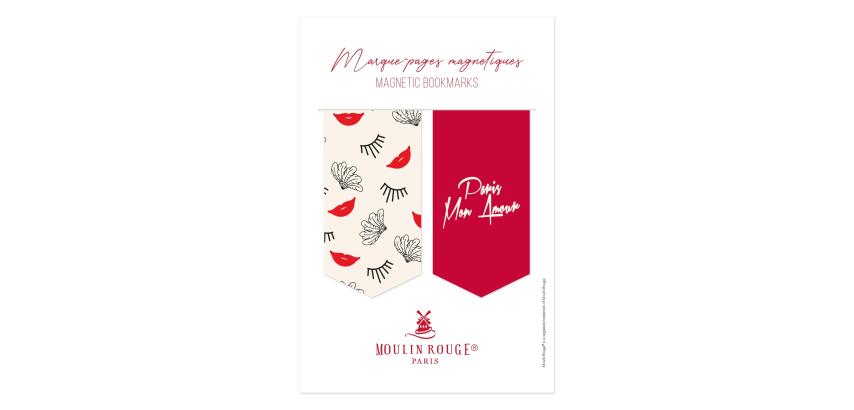 Moulin Rouge, Set de 2 marque-pages magnétiques 10,5x15,5cm