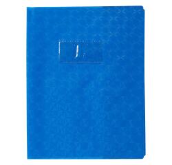 Protège-cahiers grain losange PVC 18/100ème avec porte-étiquette 17x22 cm