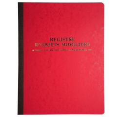 Piqûre 315X245 Registre objets mobiliers 80 pages - Couleurs assorties