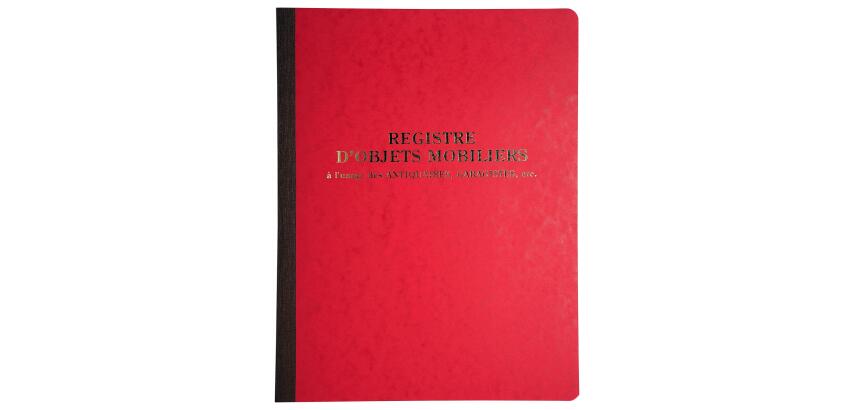 Piqûre 315X245 Registre objets mobiliers 80 pages - Couleurs assorties