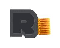 Rhodiarama porte-stylo autoadhésif 4x3 cm pour blocs carnets et agendas - Titane