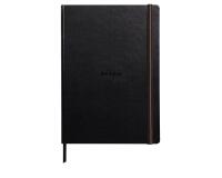 Rhodia Touch - Carb'on Book - brochure rembordé rigide A4 portrait 112p uni papier Carb'on NOIR 120g - Noir