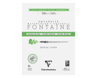 Fontaine Extra Blanc Grain Torchon bloc collé 4 côtés 15F 23x31cm 300g