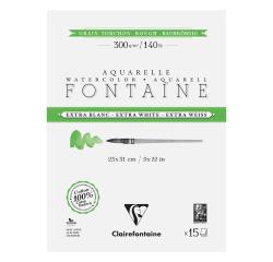 Fontaine Extraweiß Torchon/rau, Block 4-seitig geleimt, 15 Blatt 23x31cm 300g