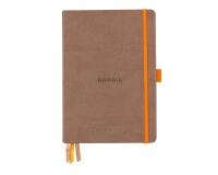 Rhodiarama Goalbook rembordé rigide A5 240 pages dot papier blanc 90g - Taupe
