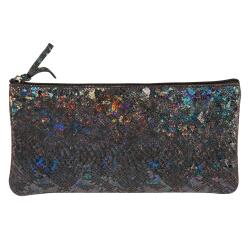 CÉLESTE CUIR Etui plat 11x22 Lazer Zwart