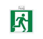 Panneau PP adhésif antidérapant évacuation droite 20x20 cm - Vert