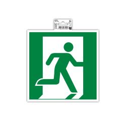 Non-slip adhesive PVC panel evacuate right 20x20 cm - Green