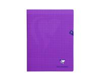 Cahier piqué Mimesys 24x32cm 96 pages grands carreaux couverture polypropylène