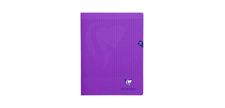 Cahier piqué Mimesys 24x32cm 96 pages grands carreaux couverture polypropylène