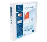 Classeur 4 anneaux cartonné Exacompta Kreacover® personnalisable A4 maxi - Dos 4,7 cm blanc