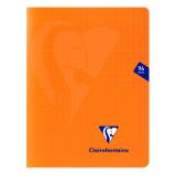 Cahier piqué Mimesys 17x22cm 96 pages grands carreaux couverture polypropylène - Orange
