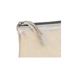 PLUME Grande pochette 2 compartiments en Daim irisé 22x11cm - Or
