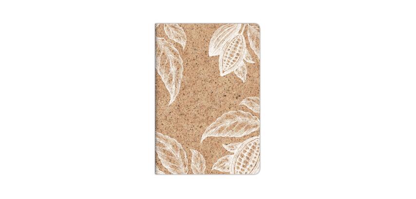 Cocoa motif, Cahier piqué cousu fil A4 - 21 x 29,7 cm, 96 pages, ligné + marge, ass. - Cacao