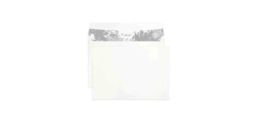 Boite de 500 Enveloppes Forever Blanches 100% Recyclé C5-162x229mm - Auto-Adhésives - 80g/m2 - Blanc