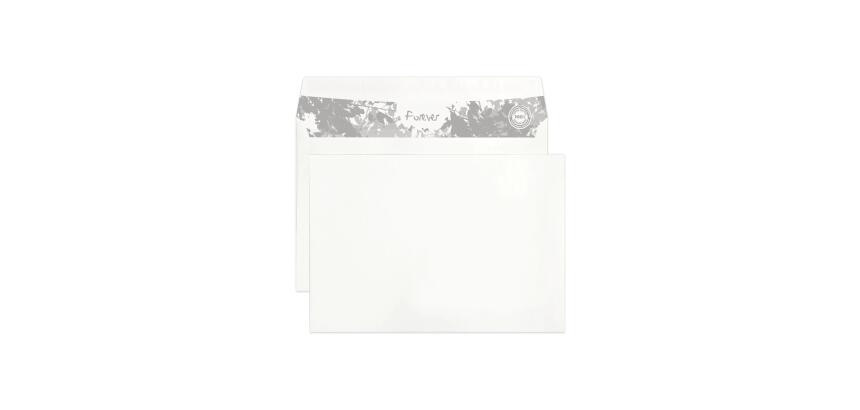 Enveloppe Forever blanche 100% recyclée 80 g/m² auto-adhésive avec bande de protection - Boîte de 500