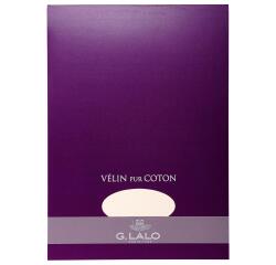 Bloc Velin pur coton A4 (210x297mm), 40 feuilles, 125g - Blanc
